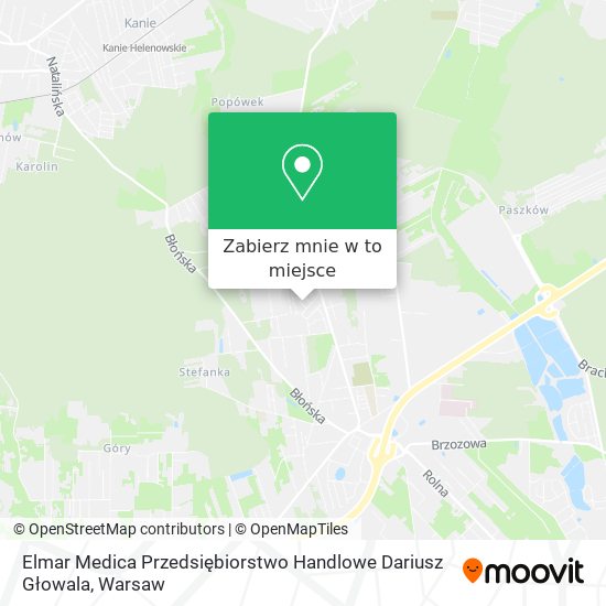 Mapa Elmar Medica Przedsiębiorstwo Handlowe Dariusz Głowala