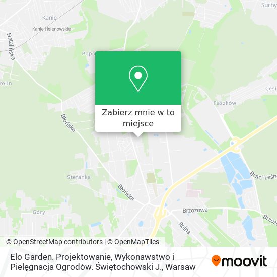 Mapa Elo Garden. Projektowanie, Wykonawstwo i Pielęgnacja Ogrodów. Świętochowski J.