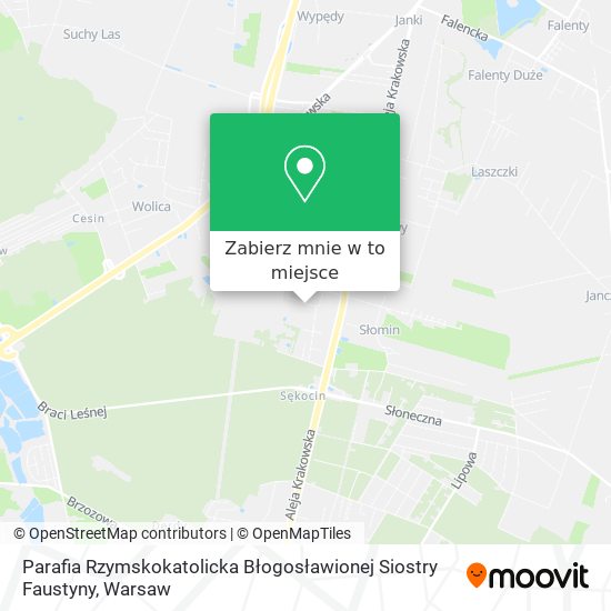 Mapa Parafia Rzymskokatolicka Błogosławionej Siostry Faustyny