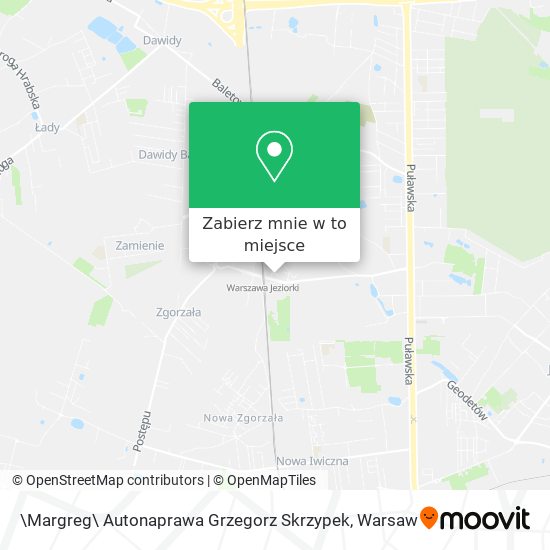 Mapa \Margreg\ Autonaprawa Grzegorz Skrzypek