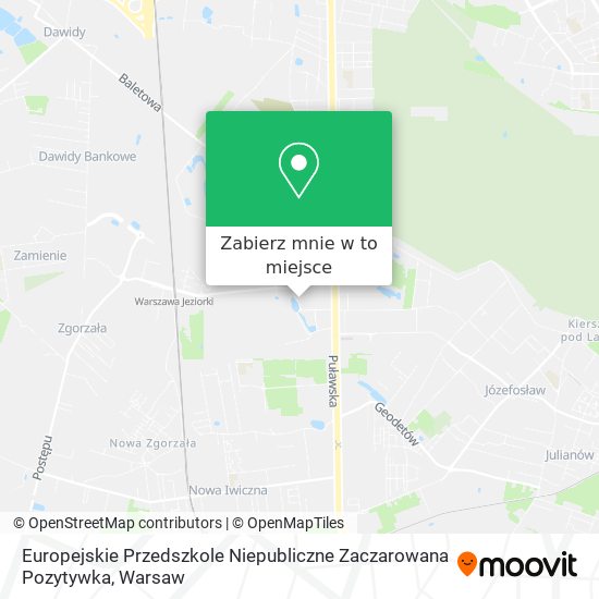 Mapa Europejskie Przedszkole Niepubliczne Zaczarowana Pozytywka