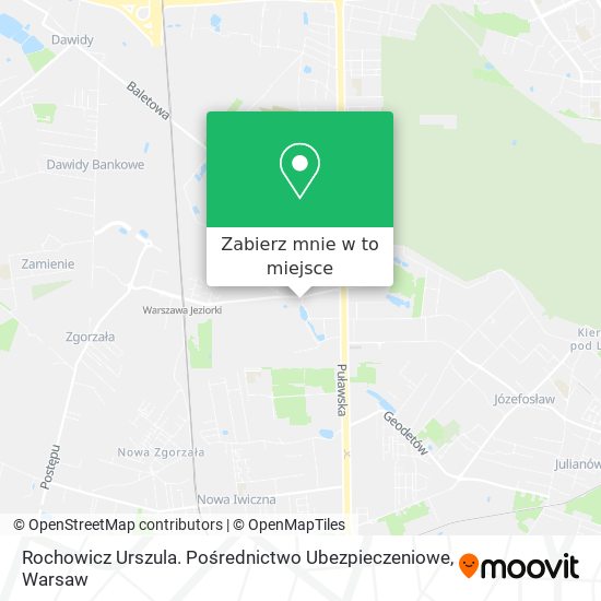 Mapa Rochowicz Urszula. Pośrednictwo Ubezpieczeniowe