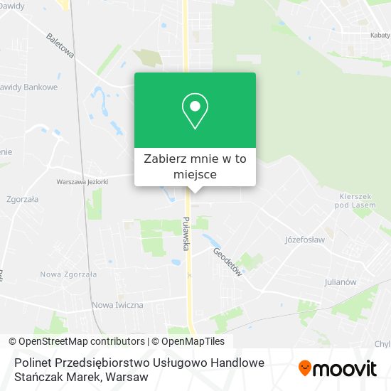 Mapa Polinet Przedsiębiorstwo Usługowo Handlowe Stańczak Marek