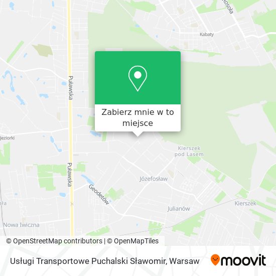 Mapa Usługi Transportowe Puchalski Sławomir