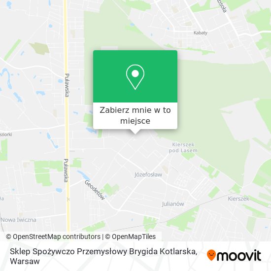 Mapa Sklep Spożywczo Przemysłowy Brygida Kotlarska