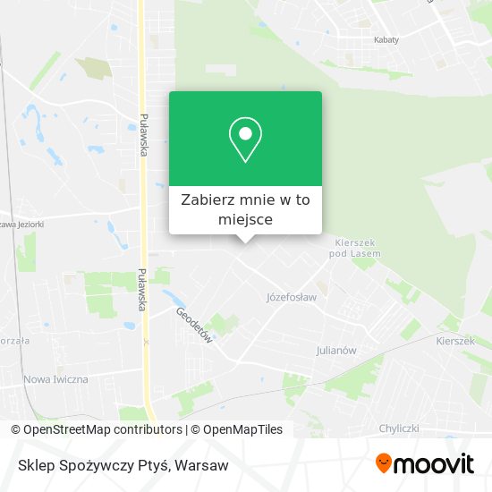 Mapa Sklep Spożywczy Ptyś