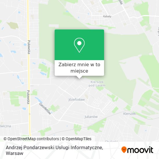 Mapa Andrzej Pondarzewski Usługi Informatyczne