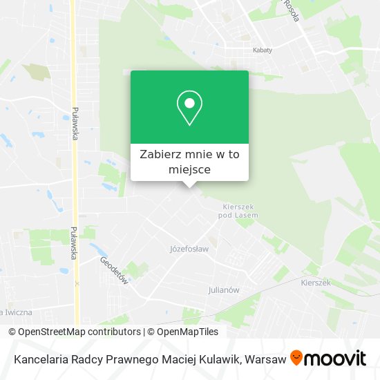 Mapa Kancelaria Radcy Prawnego Maciej Kulawik