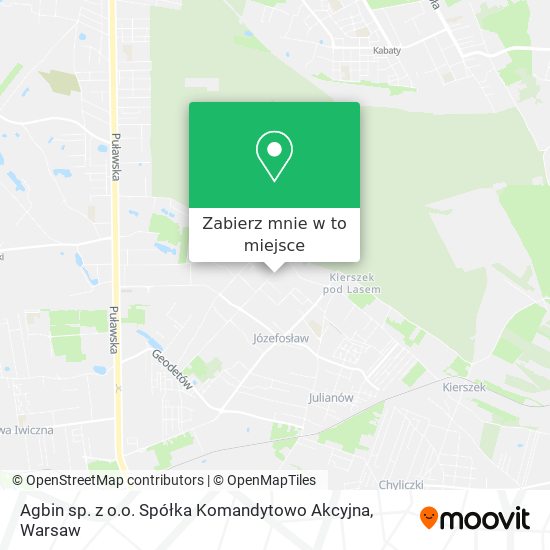 Mapa Agbin sp. z o.o. Spółka Komandytowo Akcyjna