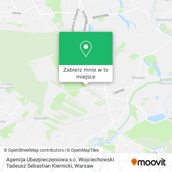 Mapa Agencja Ubezpieczeniowa s.c. Wojciechowski Tadeusz Sebastian Kiernicki