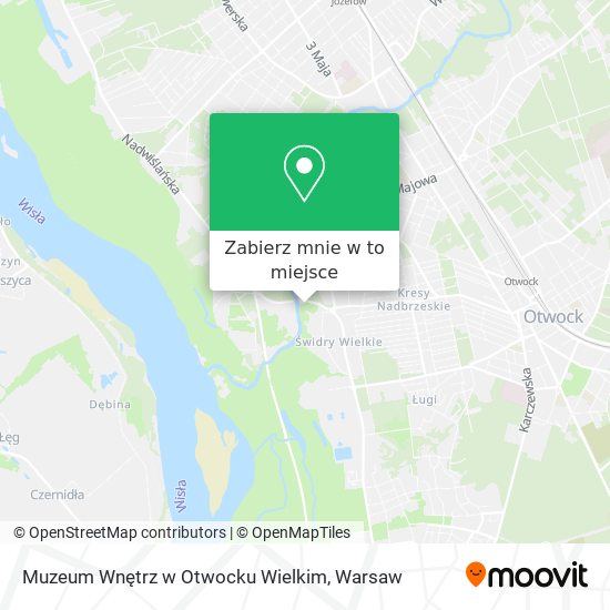 Mapa Muzeum Wnętrz w Otwocku Wielkim