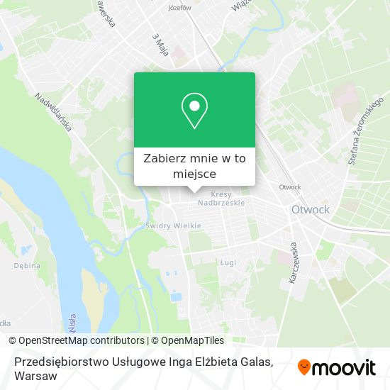 Mapa Przedsiębiorstwo Usługowe Inga Elżbieta Galas