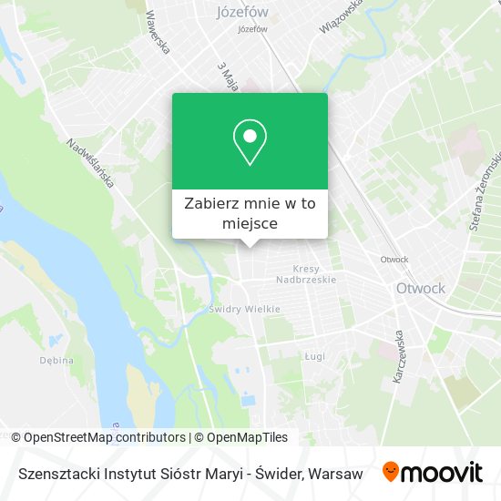 Mapa Szensztacki Instytut Sióstr Maryi - Świder