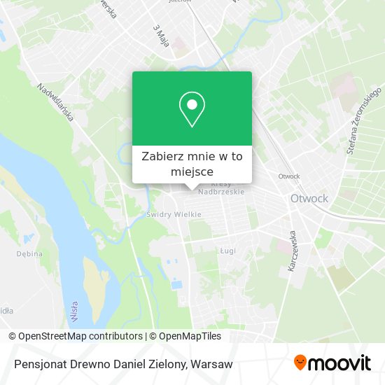 Mapa Pensjonat Drewno Daniel Zielony