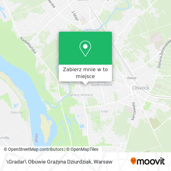 Mapa \Gradar\ Obuwie Grażyna Dziurdziak