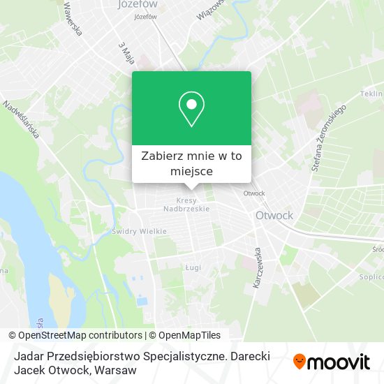 Mapa Jadar Przedsiębiorstwo Specjalistyczne. Darecki Jacek Otwock