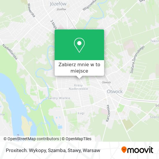 Mapa Proxitech. Wykopy, Szamba, Stawy