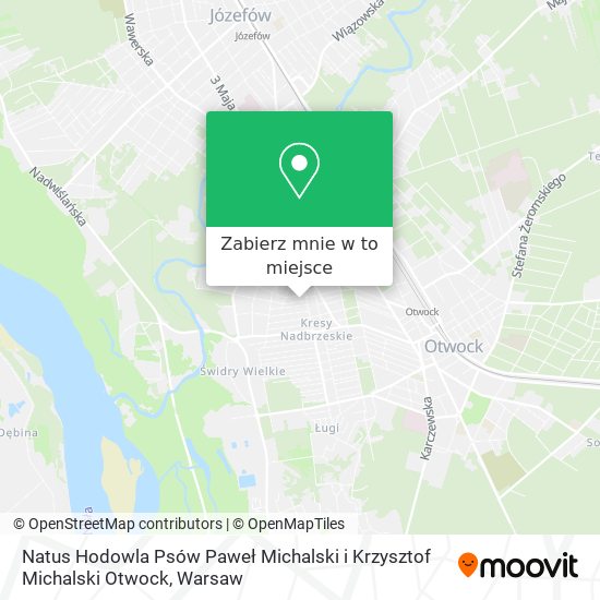 Mapa Natus Hodowla Psów Paweł Michalski i Krzysztof Michalski Otwock