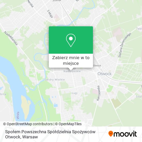 Mapa Społem Powszechna Spółdzielnia Spożywców Otwock