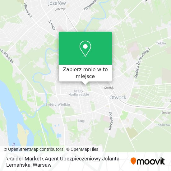 Mapa \Raider Market\ Agent Ubezpieczeniowy Jolanta Lemańska