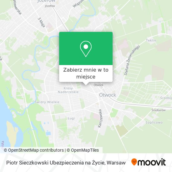 Mapa Piotr Sieczkowski Ubezpieczenia na Życie