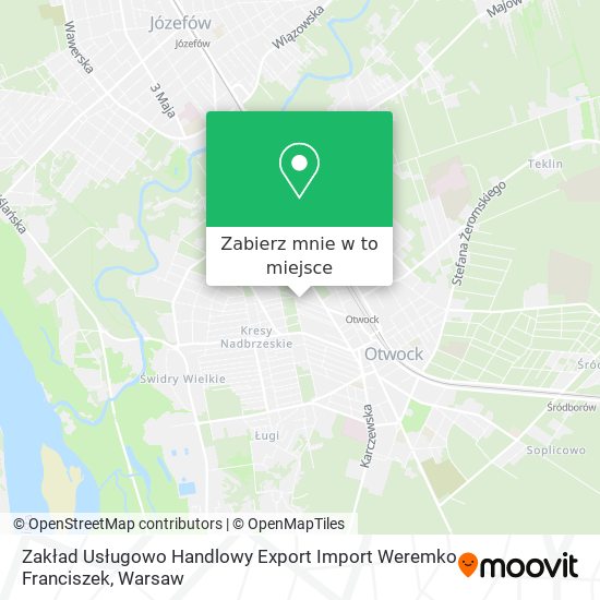 Mapa Zakład Usługowo Handlowy Export Import Weremko Franciszek