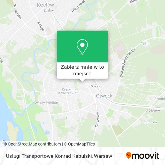 Mapa Usługi Transportowe Konrad Kabulski