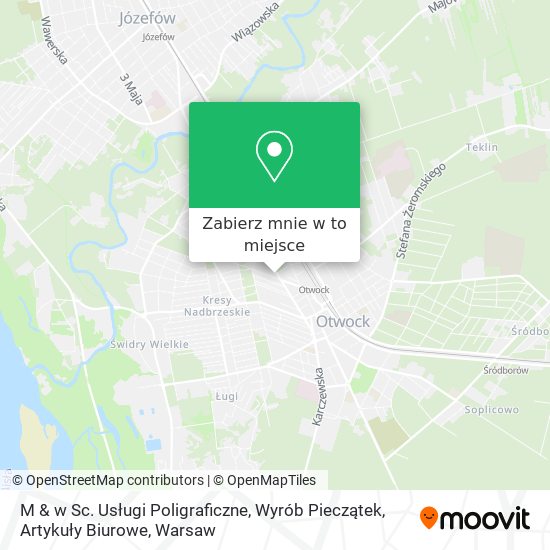 Mapa M & w Sc. Usługi Poligraficzne, Wyrób Pieczątek, Artykuły Biurowe