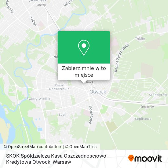 Mapa SKOK Spóldzielcza Kasa Oszczednosciowo - Kredytowa Otwock