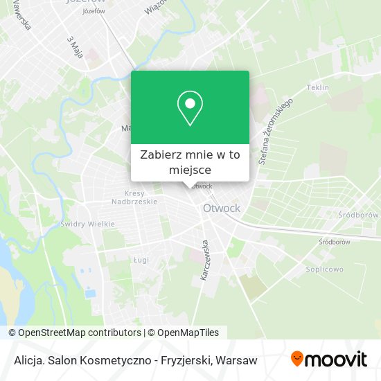 Mapa Alicja. Salon Kosmetyczno - Fryzjerski