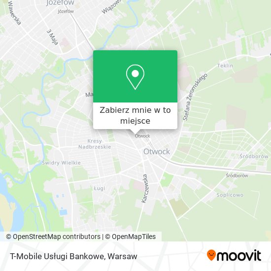 Mapa T-Mobile Usługi Bankowe