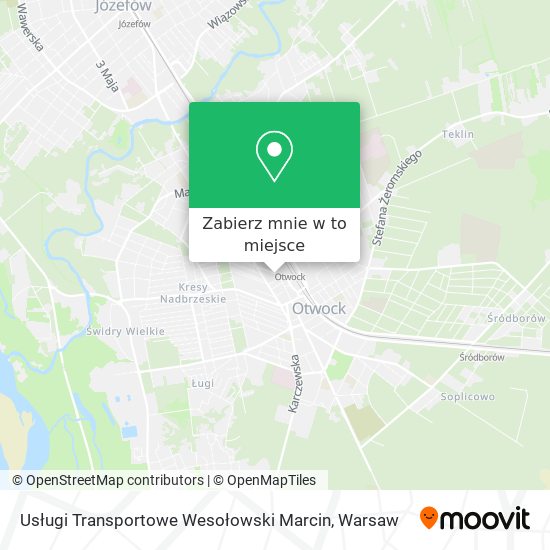 Mapa Usługi Transportowe Wesołowski Marcin