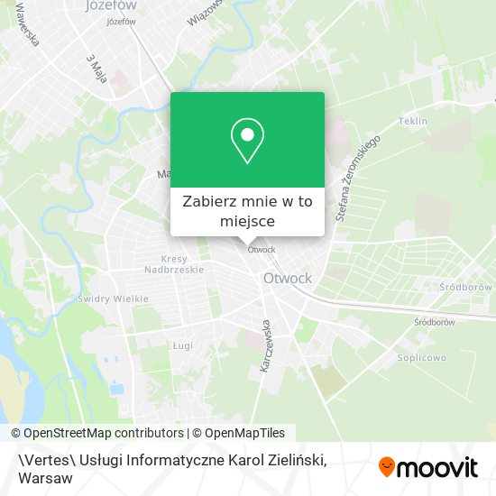 Mapa \Vertes\ Usługi Informatyczne Karol Zieliński