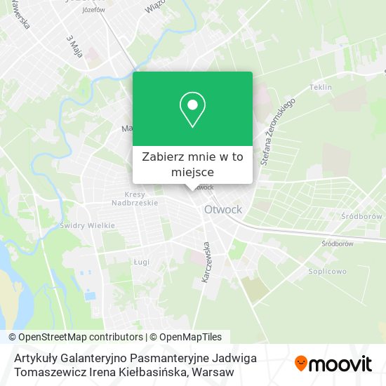 Mapa Artykuły Galanteryjno Pasmanteryjne Jadwiga Tomaszewicz Irena Kiełbasińska