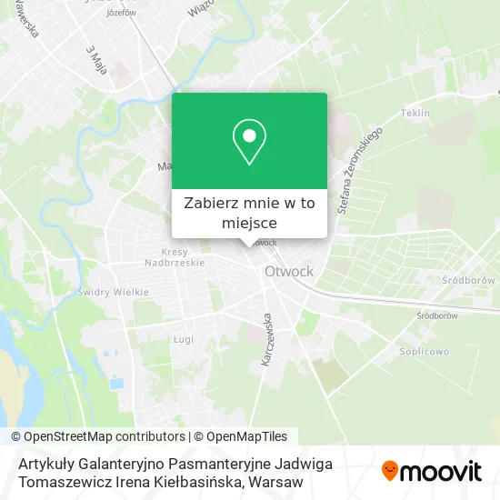 Mapa Artykuły Galanteryjno Pasmanteryjne Jadwiga Tomaszewicz Irena Kiełbasińska