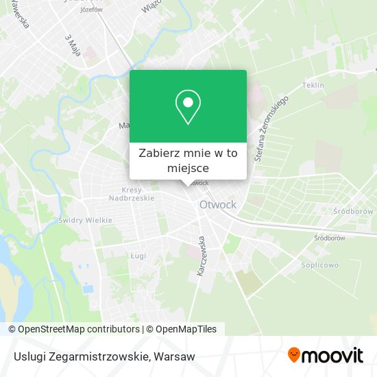 Mapa Uslugi Zegarmistrzowskie