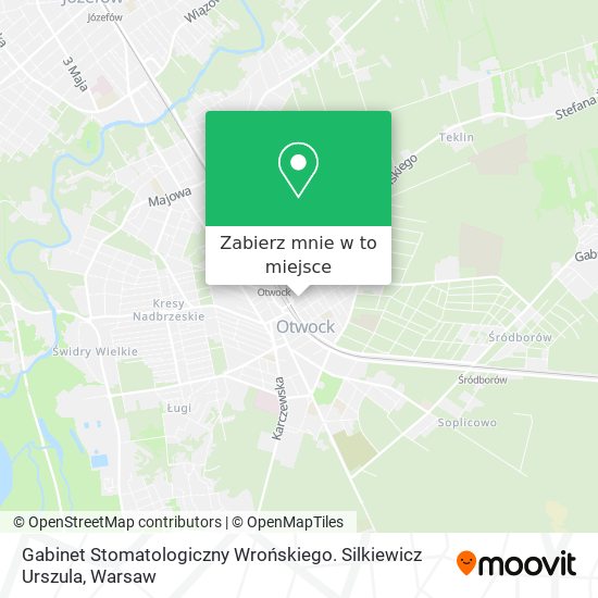 Mapa Gabinet Stomatologiczny Wrońskiego. Silkiewicz Urszula