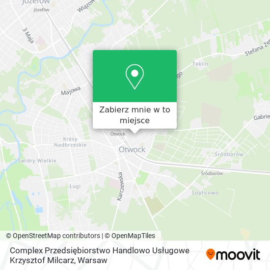 Mapa Complex Przedsiębiorstwo Handlowo Usługowe Krzysztof Milcarz