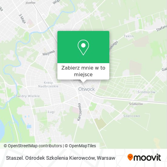 Mapa Staszel. Ośrodek Szkolenia Kierowców