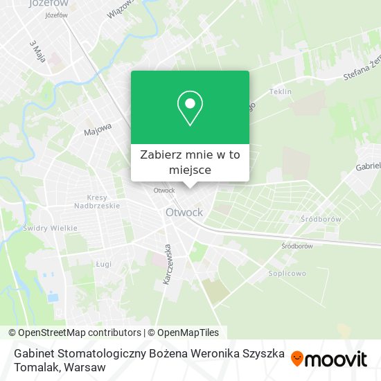 Mapa Gabinet Stomatologiczny Bożena Weronika Szyszka Tomalak