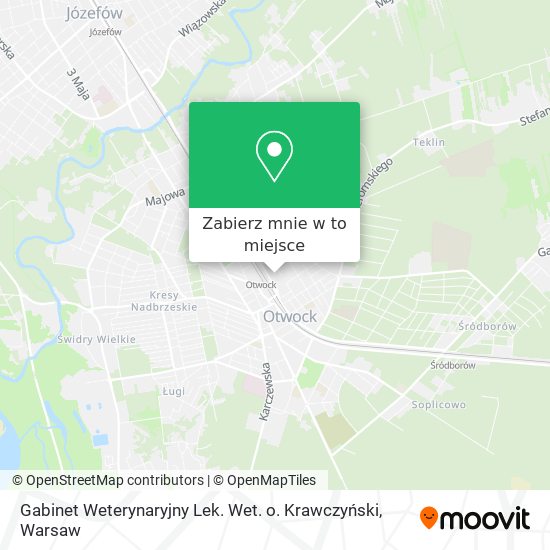 Mapa Gabinet Weterynaryjny Lek. Wet. o. Krawczyński