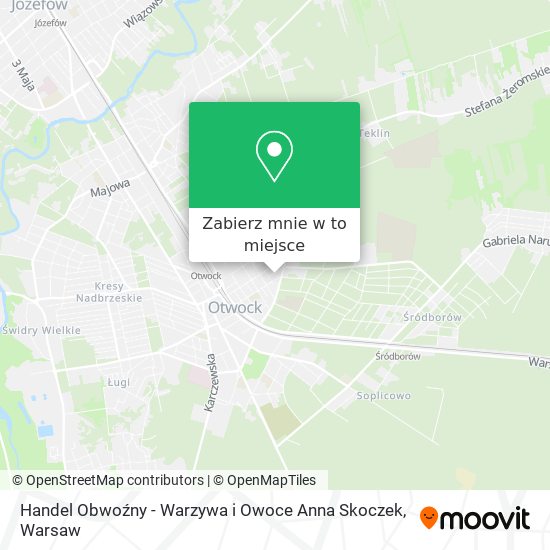 Mapa Handel Obwoźny - Warzywa i Owoce Anna Skoczek