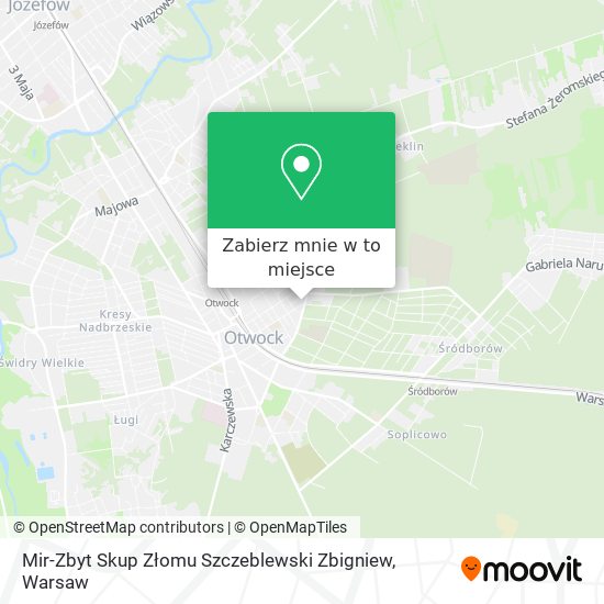 Mapa Mir-Zbyt Skup Złomu Szczeblewski Zbigniew