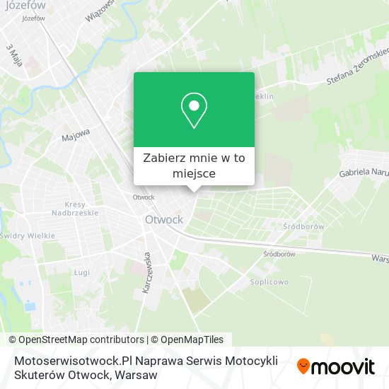 Mapa Motoserwisotwock.Pl Naprawa Serwis Motocykli Skuterów Otwock