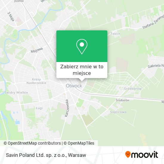 Mapa Savin Poland Ltd. sp. z o.o.