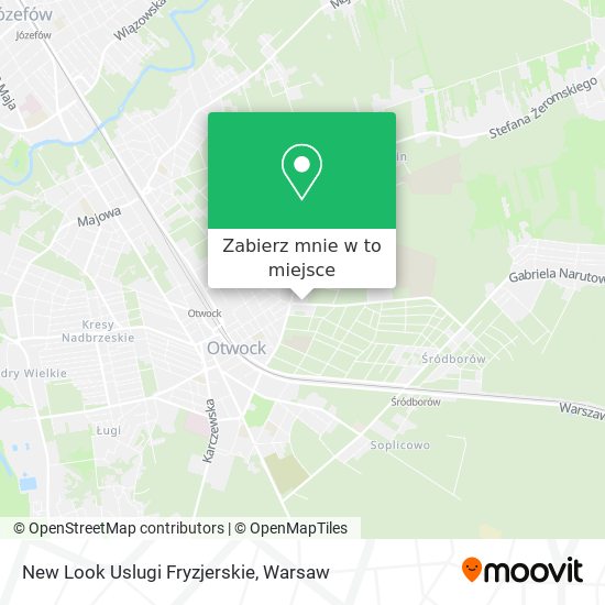 Mapa New Look Uslugi Fryzjerskie