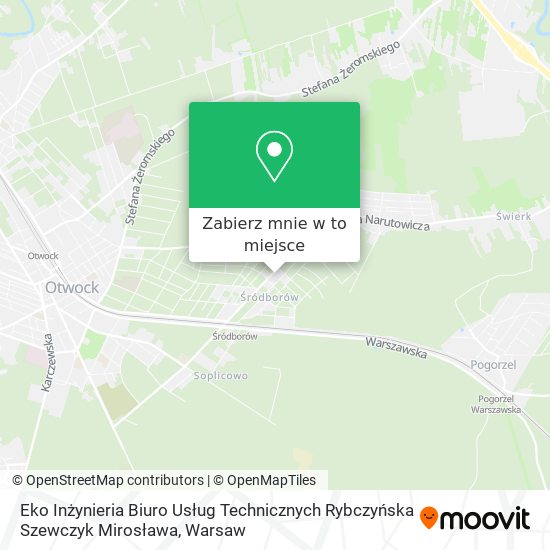 Mapa Eko Inżynieria Biuro Usług Technicznych Rybczyńska Szewczyk Mirosława