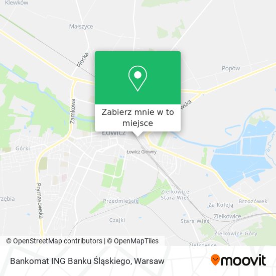 Mapa Bankomat ING Banku Śląskiego