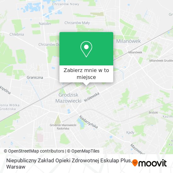 Mapa Niepubliczny Zakład Opieki Zdrowotnej Eskulap Plus