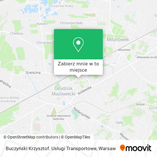 Mapa Buczyński Krzysztof. Usługi Transportowe